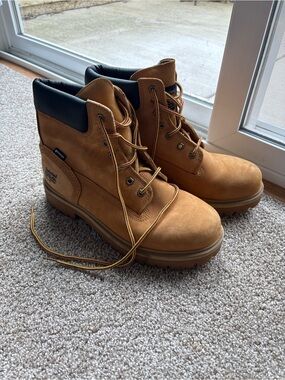Timberland PRO Wheat/Tan Work Boots with Black Collar